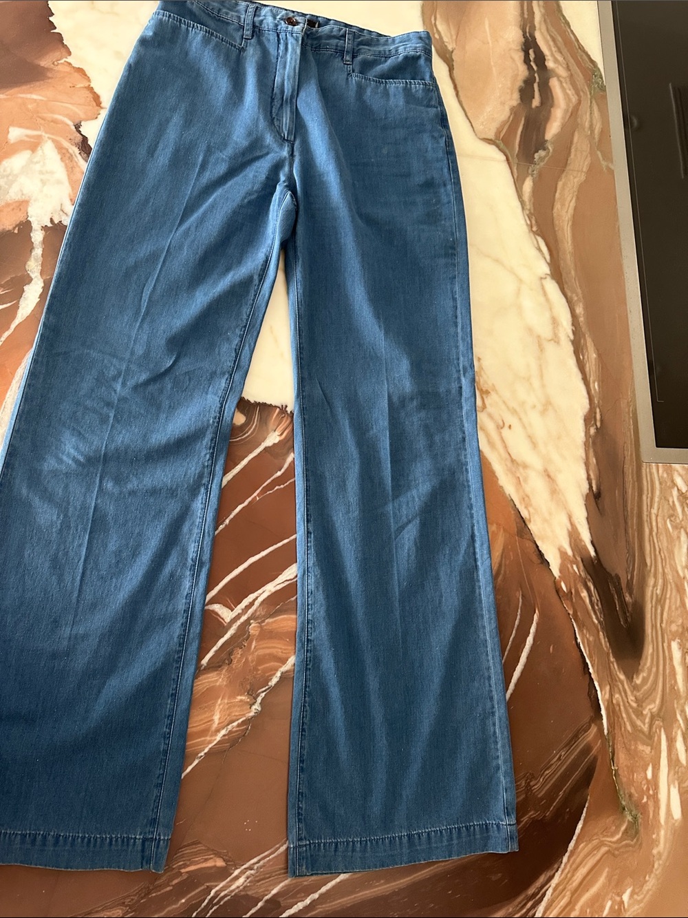Joseph Wide-Leg Jeans in Mid Blue